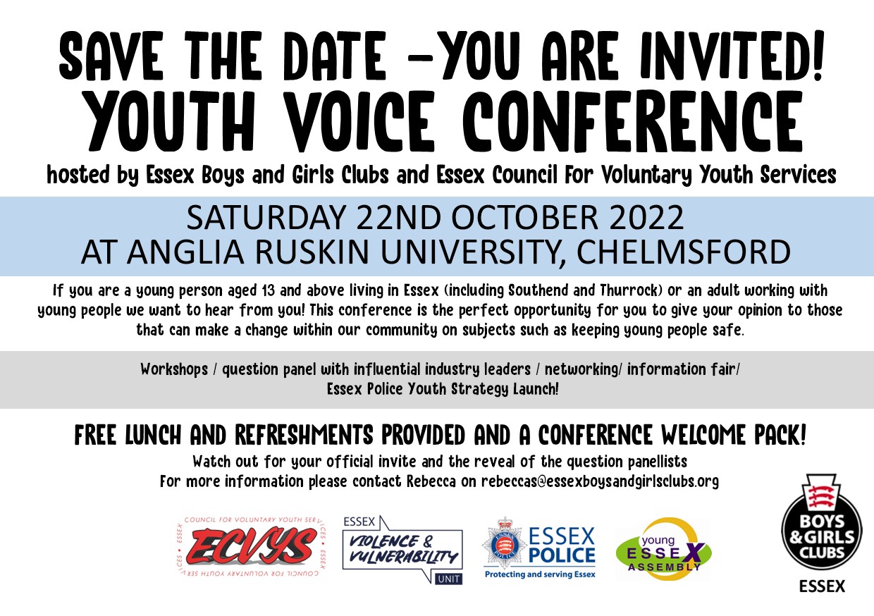 Youth Voice Conference – Essex Boys & Girls Clubs